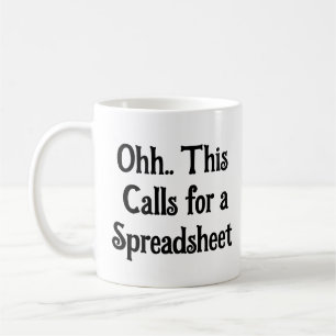 Caneca De Café Ah, Isso Pede uma Planilha, Auditor Divertido