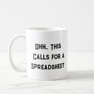 Caneca De Café Ah, Isso Pede uma Planilha, Freelancer Divertido