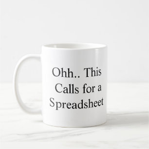 Caneca De Café Ah, Isso Pede uma Planilha, Trabalho Remoto Divert