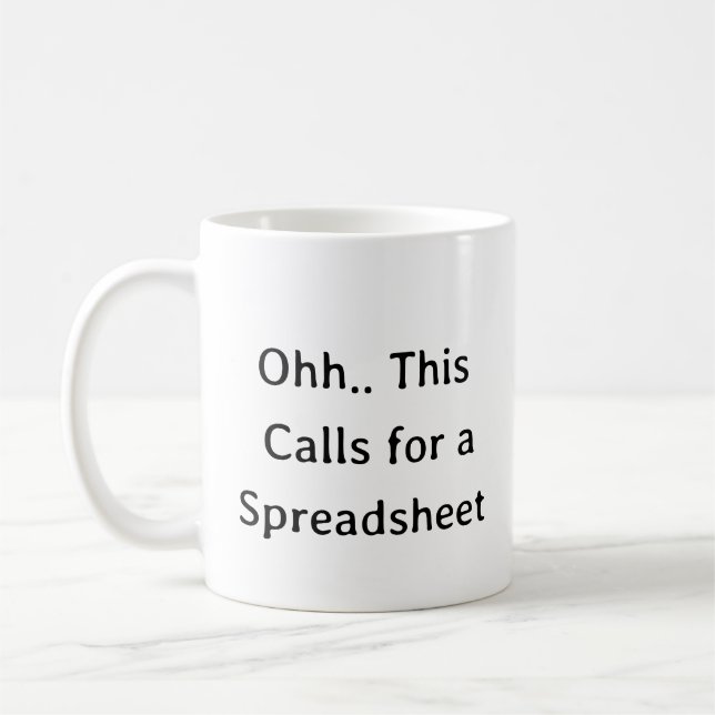 Caneca De Café Ah, Isso uma Planilha, Presente para o chefe (Esquerda)