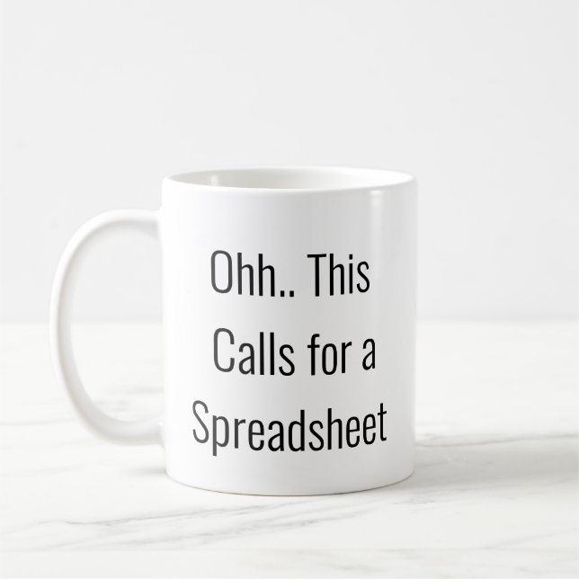 Caneca De Café Ah, Isso uma Planilha, Rei das Planilhas (Esquerda)
