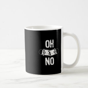 Caneca De Café Ah Não Patinete Quebrado Skater Engraçado