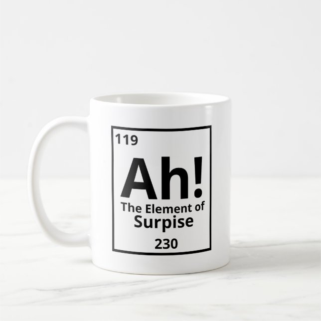 Caneca De Café Ah! The element of surprise!  (Esquerda)