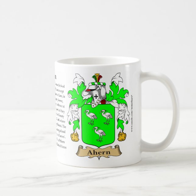 Caneca De Café Ahern, a origem, o significado e a crista (Direita)