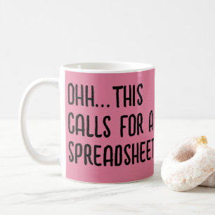Caneca De Café Ahh, isso pede uma Planilha, Contador Engraçado