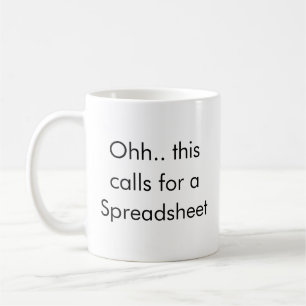 Caneca De Café Ahh Isso Pede uma Planilha, Contador Engraçado