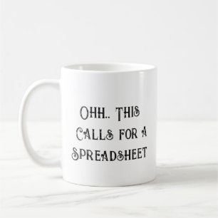 Caneca De Café Ahh Isso Pede uma Planilha, Humor de Introvertido