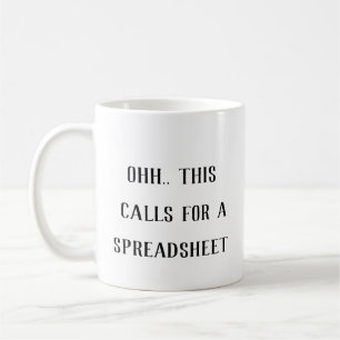 Caneca De Café Ahh Isso Pede uma Planilha, Matemática Geek Engraç