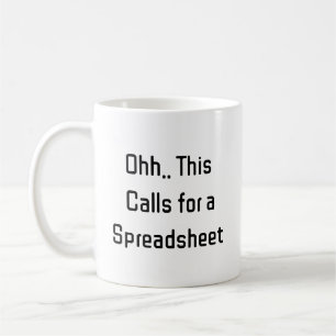 Caneca De Café Ahh Isso Pede uma Planilha, Orçamento Hilário