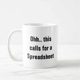 Caneca De Café Ahh Isso Pede uma Planilha, Presente Engraçado par