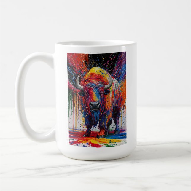 Caneca De Café AI Buffalo Art (Esquerda)
