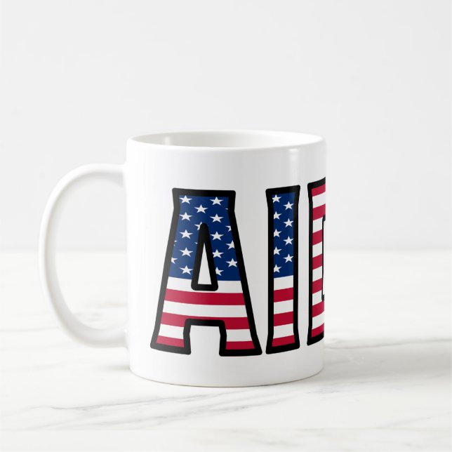 Caneca De Café Aiden Name Vorname USA styled Tasse Kaffeetasse (Esquerda)