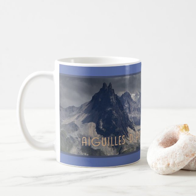 Caneca De Café Aiguilles d'Arves, Savoie, França (Com Donut)