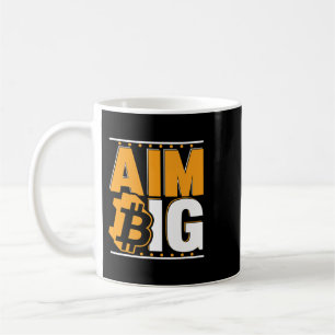 Caneca De Café Aim Big Crypto Cryptocurrency Blocchain Bitmoney