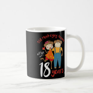 Caneca De Café Ainda Anniversar Sobre Casamentos De 18 Anos