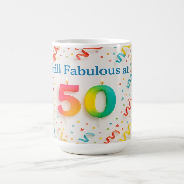 Caneca De Café Ainda fabuloso aos 50 (Centro)
