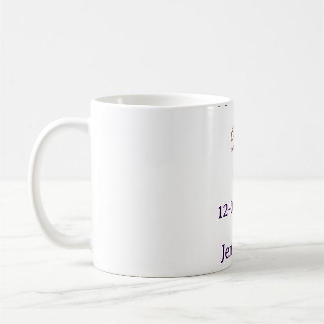 Caneca De Café Ainda fazemos rosa marrom nome data ano boho retrô (Esquerda)