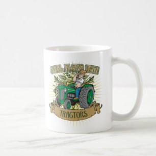 Caneca De Café Ainda jogos com tratores verdes