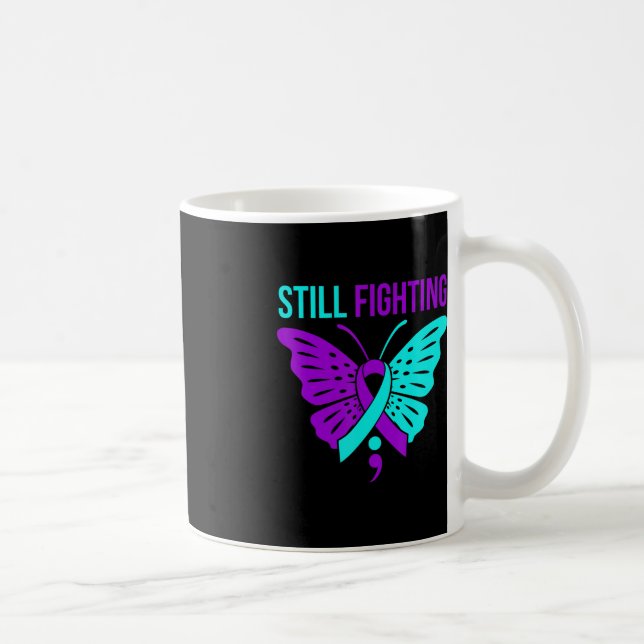 Caneca De Café Ainda lutando contra a conscientização para o suic (Direita)