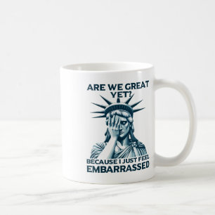 Caneca De Café Ainda somos grandiosos? Estátua da Liberdade chora