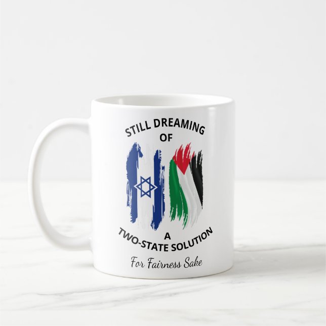 Caneca De Café Ainda Sonhando Com Uma Solução De Dois Estados (Esquerda)