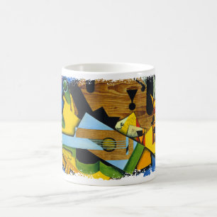 Caneca De Café Ainda vida com uma guitarra por Juan Gris