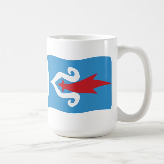 Caneca De Café Ainu Pessoas Flag Mug (Direita)