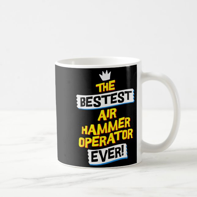 Caneca De Café Air Hammer Operator, Funny Job Occupation  (Direita)