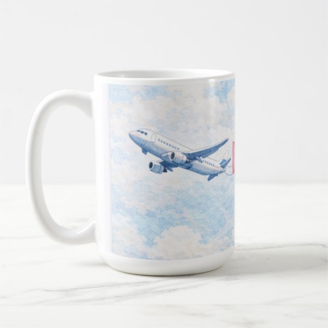 Caneca De Café Aircraft flying Mug for Thank you Pilot (Esquerda)