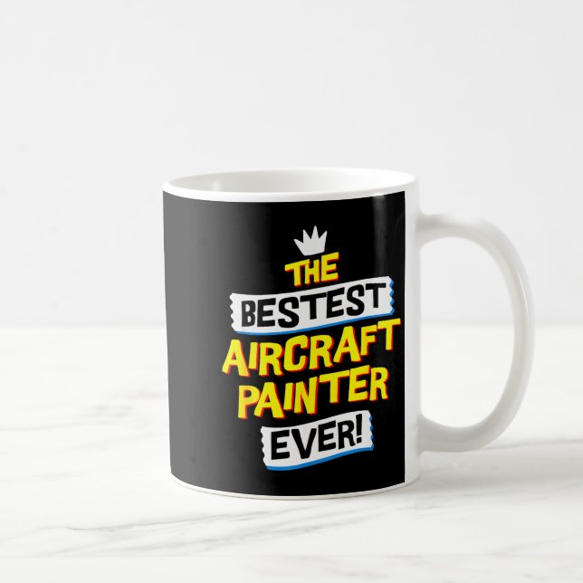 Caneca De Café Aircraft Painter, Funny Airplane Paint Job Occupat (Direita)