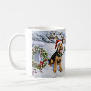 Caneca De Café Airedale Christmas