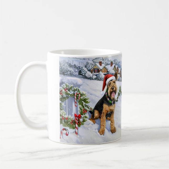Caneca De Café Airedale Christmas (Esquerda)