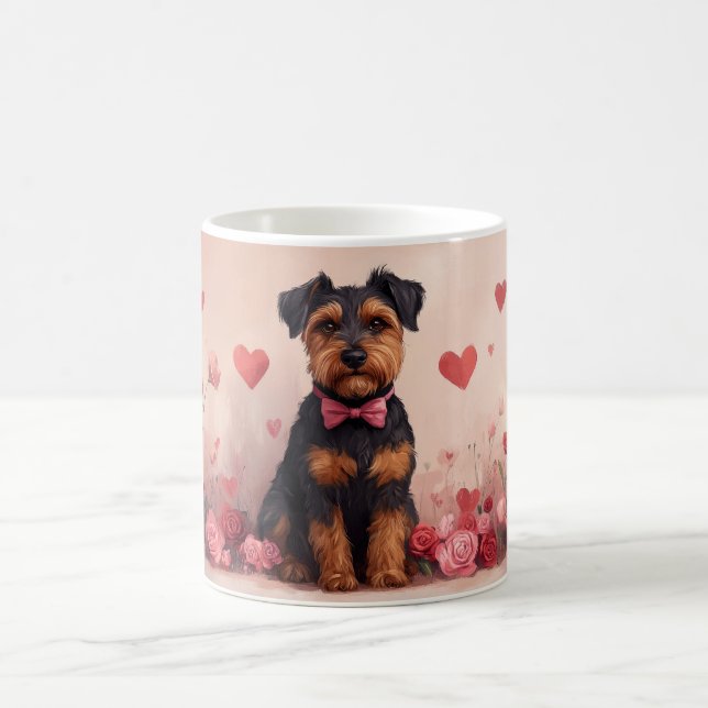 Caneca De Café Airedale com Rosas - Dia dos Namorados (Centro)
