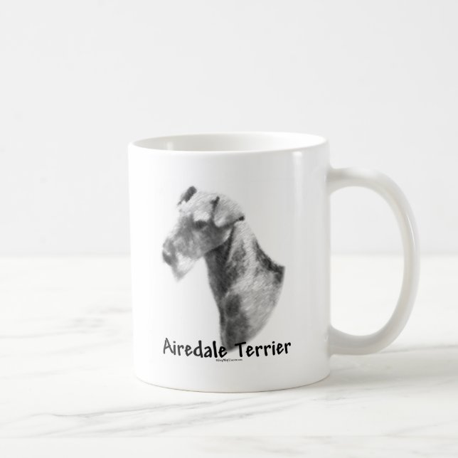 Caneca De Café Airedale Terrier Charcarboneto (Direita)