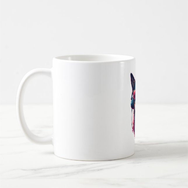 Caneca De Café Airedale Terrier no chapéu de natal (Esquerda)
