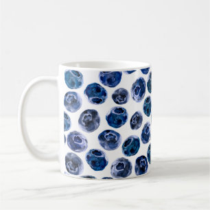 Caneca De Café Airelas: padrão ilustrado pela cor da água.