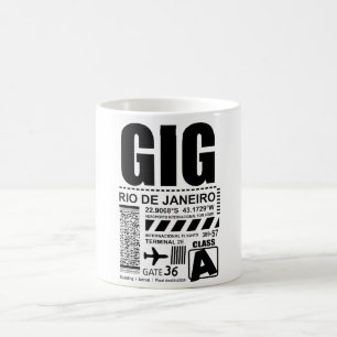 Caneca De Café Airport Rio de Janeiro GIG