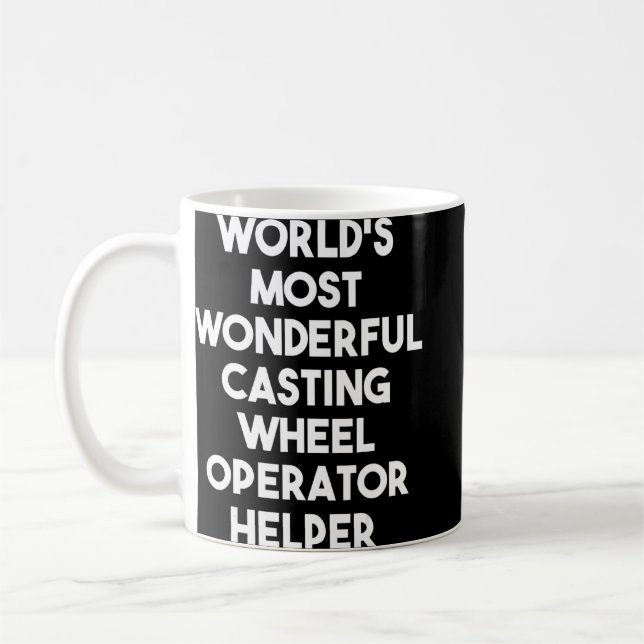 Caneca De Café Ajuda do Operador de Roda de Casting Mais Maravilh (Esquerda)