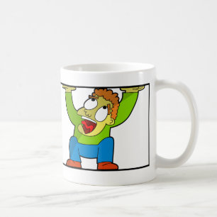 Caneca De Café Ajuda eu fui agredido - personagem de desenho