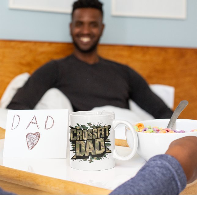 Caneca De Café Ajustado Padre Explosivo Camuflagem Escura Cruzada (Criador carregado)