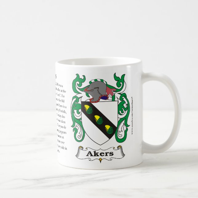 Caneca De Café Akers, origem, significado e a crista (Direita)