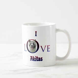 Caneca De Café Akita I Love