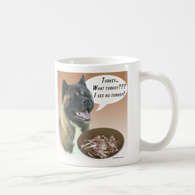 Caneca De Café Akita Turkey (Direita)