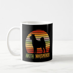 Caneca De Café Akita Whisperer Retro Vintage Shiba Inu Dog Akita