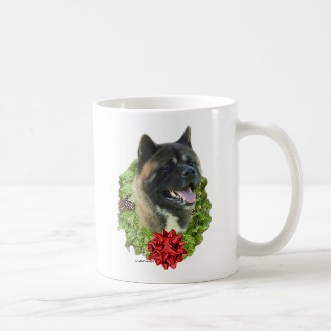 Caneca De Café Akita Wreath (Direita)