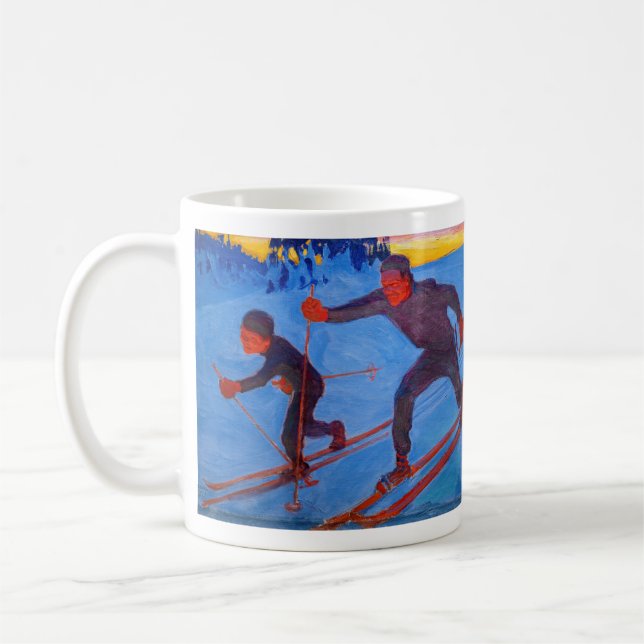 Caneca De Café Akseli Gallen-Kallela - Esquiadores (Esquerda)