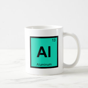 Caneca De Café Al - Química do Alumínio Símbolo da Tabela Periódi