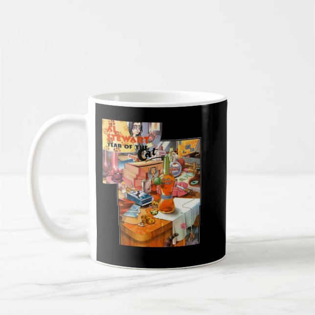 Caneca De Café Al Stewart Ano Da Camisa Gato Clássica (Esquerda)