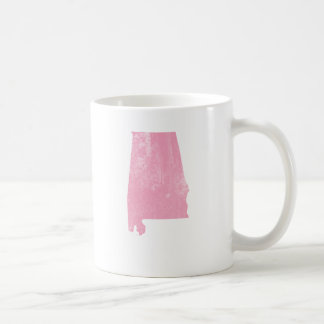 Caneca De Café Alabama - Grunge cor-de-rosa do vintage