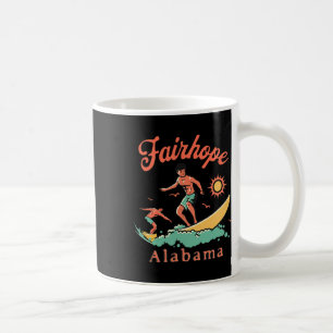 Caneca De Café Alama Fairhope Surfista Al Surfando Férias na Prai